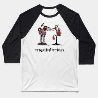 Funny Meatatarian Animal Meat Eating Baseball T-Shirt